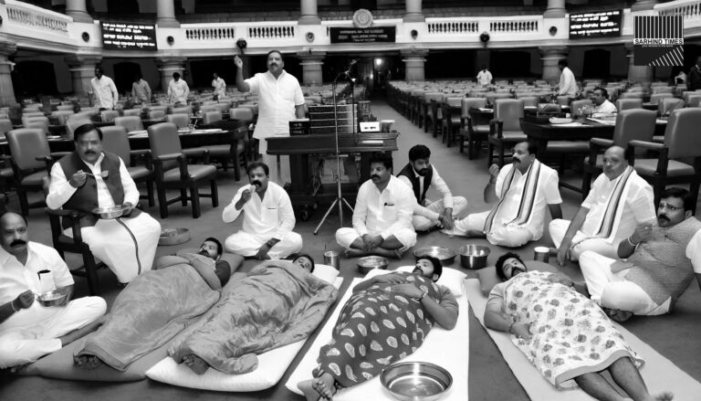 BJP and JD(S) MLAs Stage Sleep-In Protest Inside Karnataka Assembly