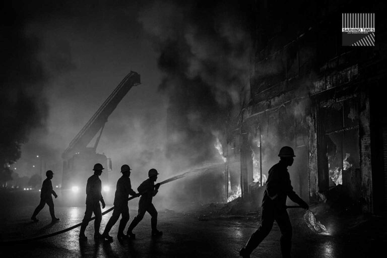Pre-Dawn Inferno in Gurugram: Major Showroom Fire Engulfs Sector 29 Market, No Casualties Reported